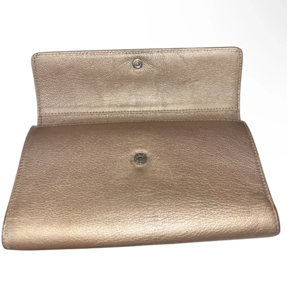 Chanel Metallic Goatskin Large Flap Wallet